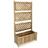 vidaXL Garden Raised Bed with Trellis Bamboo 70 cm