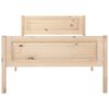 vidaXL Bed Frame without Mattress Solid Pinewood 90x200 cm