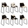 vidaXL Dining Chair 6 pcs Genuine Goat Leather