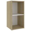 vidaXL TV Cabinets 2 pcs White and Sonoma Oak 72x35x36.5 cm Engineered Wood