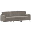 vidaXL 3-Seater Sofa with Pillows&Cushions Light Grey 210 cm Velvet