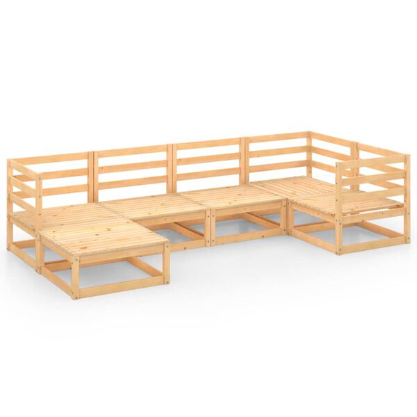 vidaXL 6 Piece Garden Lounge Set Solid Pinewood