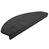 vidaXL Stair Mats 15 pcs 65x24x4 cm Anthracite Half Round Large