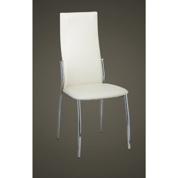 vidaXL Dining Chairs 4 pcs White Faux Leather