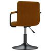 vidaXL Swivel Dining Chairs 6 pcs Brown Velvet