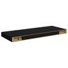 vidaXL Floating Wall Shelves 2 pcs Black 60x23.5x3.8 cm MDF