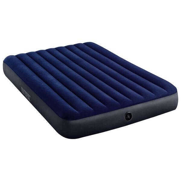 Intex Dura-Beam Inflatable Air Bed with Pump 152x203x25 cm Blue