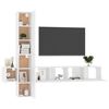 vidaXL 5 Piece TV Cabinet Set White Engineered Wood