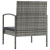 vidaXL 8 Piece Garden Lounge Set with Cushions Poly Rattan Grey