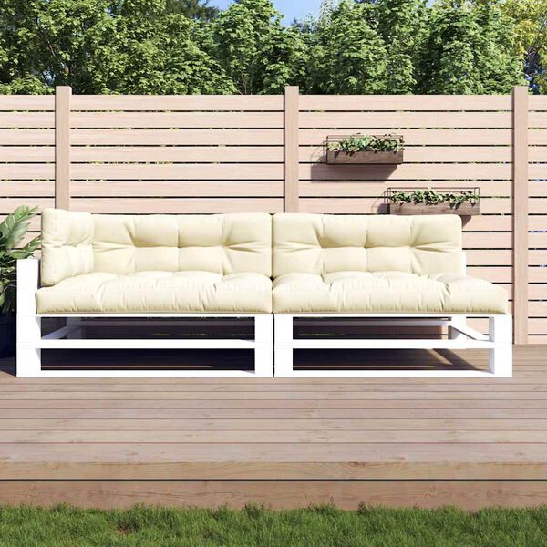 vidaXL Pallet Cushions 5 pcs Cream Fabric