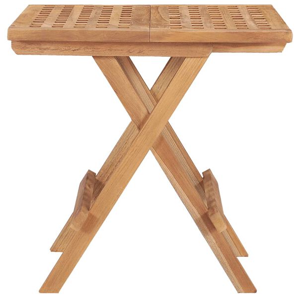 vidaXL Folding Garden Table 50x50x50 cm Solid Teak Wood