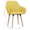 vidaXL Dining Chairs 2 pcs Yellow Fabric