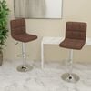 vidaXL Bar Stools 2 pcs Brown Fabric