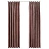 vidaXL Blackout Curtains 2pcs with Hooks Velvet Antique Pink 140x245cm