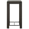 vidaXL Garden Bar Table Brown 60.5x60.5x110.5 cm Poly Rattan