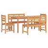 vidaXL 5 Piece Garden Dining Set Solid Wood Teak