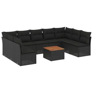 vidaXL Garden Sofa Set | Black