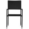 vidaXL Garden Dining Chairs 4 pcs Stackable Black Poly Rattan