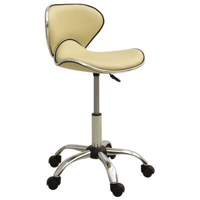 vidaXL Office Chair Cream Faux Leather