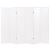 vidaXL Folding 6-Panel Room Divider Japanese Style 240x170 cm White