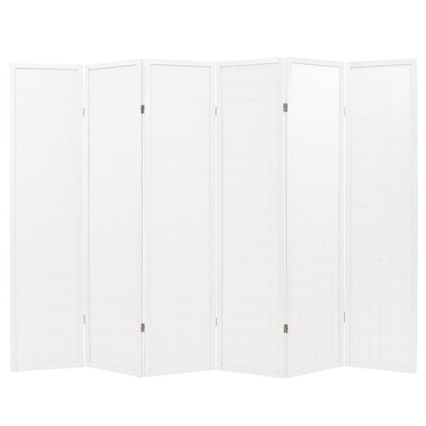 vidaXL Folding 6-Panel Room Divider Japanese Style 240x170 cm White