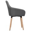 vidaXL Dining Chairs 2 pcs Dark Grey Fabric