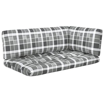 vidaXL 2-Seater Pallet Sofa with Cushions Grey Impregnated Pinewood