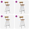 vidaXL Bar Stools 2 pcs Solid Teak Wood