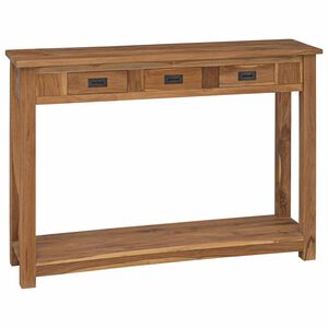 vidaXL Console Table Natural 110 x 30 x 80 cm Solid Teak Wood