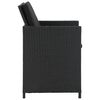 vidaXL 11 Piece Outdoor Dining Set with Cushions Poly Rattan Black