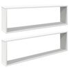 vidaXL Wall Cube Shelf 2 pcs White 100x15x30 cm Engineered Wood