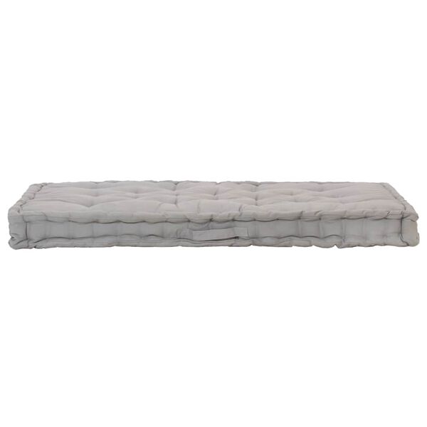 vidaXL Pallet Floor Cushion Cotton 120x80x10 cm Grey