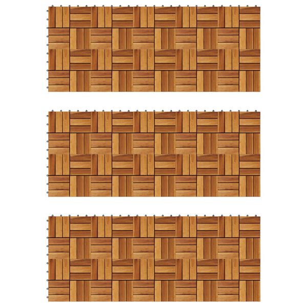 Decking Tiles 30 x 30 cm Acacia Set of 30