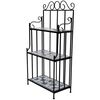 Plant Stand Plant Display Black White Mosaic Pattern