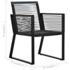 vidaXL Garden Chairs 4 pcs Rope Rattan Black