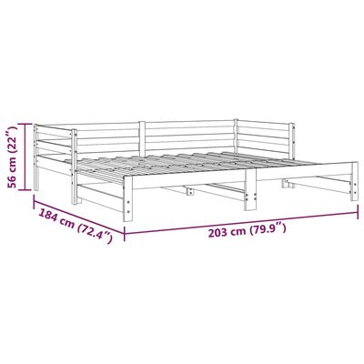 vidaXL Pull-out Day Bed without Mattress White 2x(90x200) cm