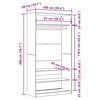 vidaXL Wardrobe White 100x50x200 cm Engineered Wood