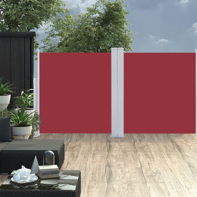 vidaXL Retractable Side Awning Red 100x600 cm