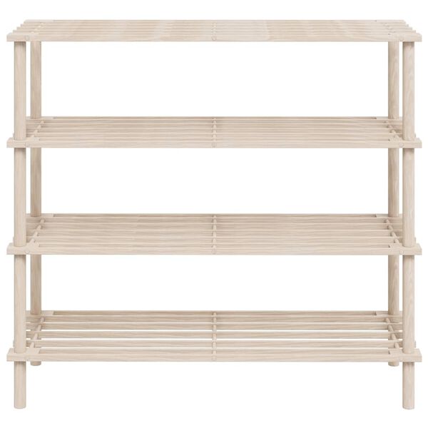 vidaXL 4-Tier Shoe Racks 2 pcs Solid Fir Wood