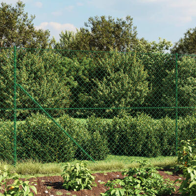 vidaXL Chain Link Fence Green 1.8x10 m