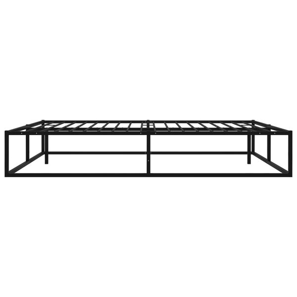 vidaXL Bed Frame without Mattress Black Metal 140x200 cm