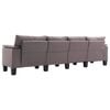 vidaXL Sofa Taupe 4-Seater Fabric