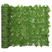 vidaXL Balcony Screen with Green Leaves 300x100 cm