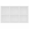 vidaXL Book Cabinet/Sideboard White 66x30x98 cm Engineered Wood