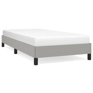 vidaXL Bed Frame without Mattress Light Grey 92x187 cm Single Fabric
