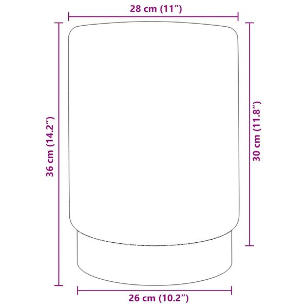 vidaXL Stool Light Grey and Gold Velvet 28 x 36 cm