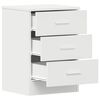 vidaXL Bedside Cabinet White 38x35x56 cm Engineered Wood