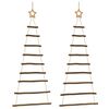 vidaXL&nbsp;Hanging Christmas Trees with Top Stars 2 pcs 55x120 cm Natural Branch