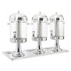 vidaXL Triple Juice Dispenser Stainless Steel 3 x 8 L