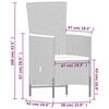 vidaXL 9 Piece Garden Dining Set with Cushions Grey